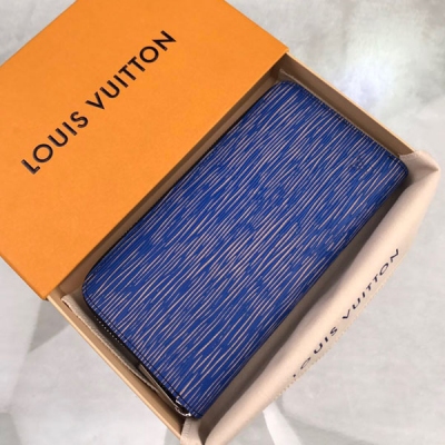 LV路易威登 藍色水波紋拉鍊錢包 M60957 專櫃品質