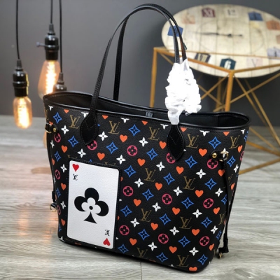 LV Neverfull 中號 撲克牌購物袋 M57483 ...