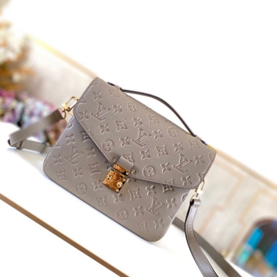 LV路易威登 Pochette Metis 全皮壓花郵差包 M41487卡其