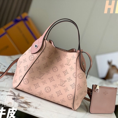 原廠皮 LV HINA PM M54353 深粉 單肩包