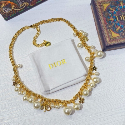 Dior迪奧 2022ss高級定制珍珠項鍊 巨顯臉