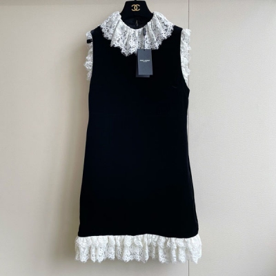 YSL聖羅蘭 法式洋裝小黑裙 SML 神秘高級