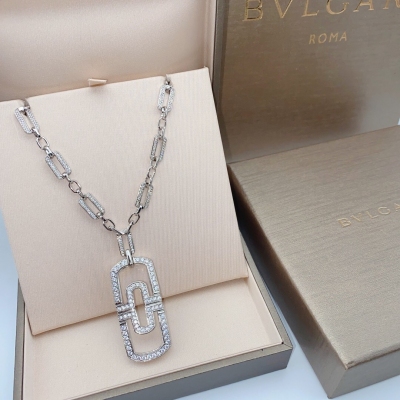 BVLGARI寶格麗 專櫃大爆款蛇骨鑲鑽項鍊 高性價比
