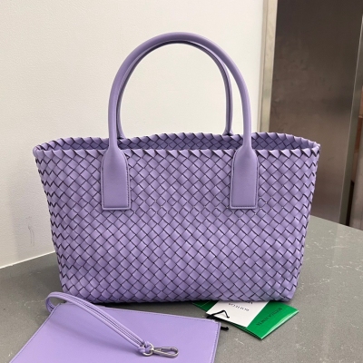 BV寶緹嘉 Cabat 紫色真皮小號購物袋 608810