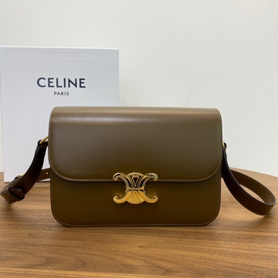 CELINE Triomphe 凱旋門全新LOGO女士斜挎包 22*16*6cm