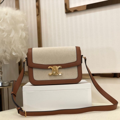 CELINE Triomphe Box系列 經典織物凱旋門復...