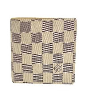 LV N60018白色棋盤格錢包