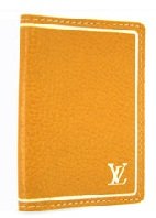 LV荔枝紋全皮系列橙色卡夾M95145