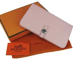 Hermes/愛馬仕護照夾附零錢卡包H001粉色