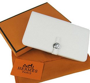 Hermes/愛馬仕護照夾附零錢卡包H001白色