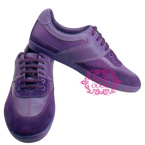 2010年秋冬新款 LV男款磨紗皮休閑運動鞋YO8U-P1紫