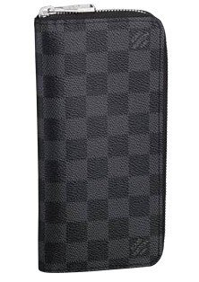 Louis Vuitton/LV 新款男士錢包黑格子長款拉鏈錢夾N63095