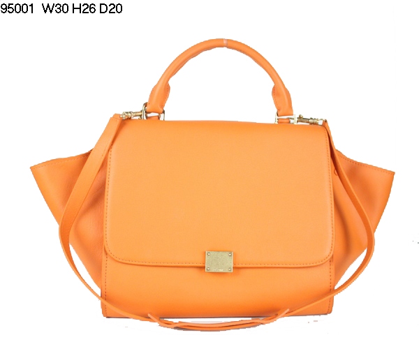 Celine賽琳包包 女包笑臉包幻影蝙蝠手提包95001-橙色