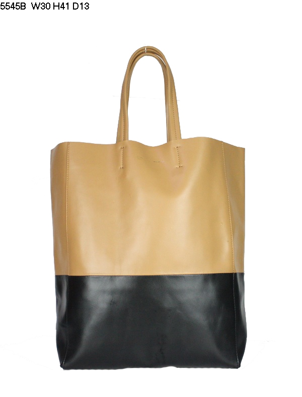 女包 包包新休閑包雙色購物袋包手提單肩包真皮包5545B-杏色-克色