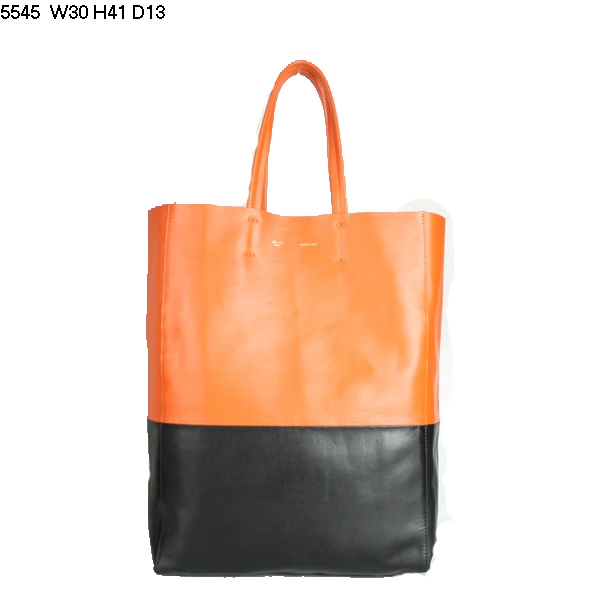女包 包包新休閑包雙色購物袋包手提單肩包真皮包5545-橙克皮