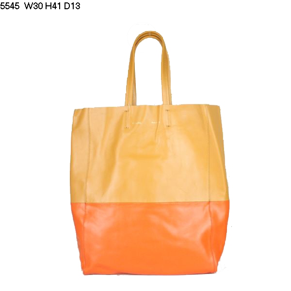 女包 包包新休閑包雙色購物袋包手提單肩包真皮包5545-杏-橙